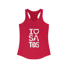 Load image into Gallery viewer, I Love Satos (White) - Women's Ideal Racerback Tank