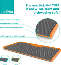Load image into Gallery viewer, LickiMat Tuff Soother, Heavy-Duty Dog Slow Feeders Lick Mat Orange