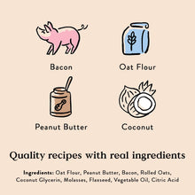 Load image into Gallery viewer, Bocce's Bakery Oven Baked Bac'N Nutty Treats for Dogs PB & Bacon Recipe 6 oz