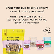 Load image into Gallery viewer, Bocce's Bakery Oven Baked Bac'N Nutty Treats for Dogs PB & Bacon Recipe 6 oz