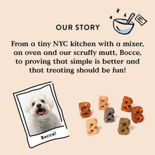 Load image into Gallery viewer, Bocce's Bakery Oven Baked Bac'N Nutty Treats for Dogs PB & Bacon Recipe 6 oz
