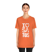 Load image into Gallery viewer, I Love  Satos (White) - Unisex Jersey Short Sleeve Tee