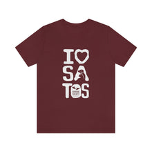 Load image into Gallery viewer, I Love  Satos (White) - Unisex Jersey Short Sleeve Tee