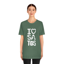 Load image into Gallery viewer, I Love  Satos (White) - Unisex Jersey Short Sleeve Tee