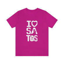 Load image into Gallery viewer, I Love  Satos (White) - Unisex Jersey Short Sleeve Tee