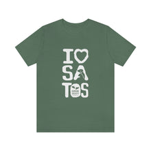 Load image into Gallery viewer, I Love  Satos (White) - Unisex Jersey Short Sleeve Tee