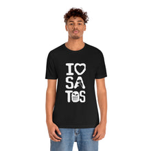 Load image into Gallery viewer, I Love  Satos (White) - Unisex Jersey Short Sleeve Tee