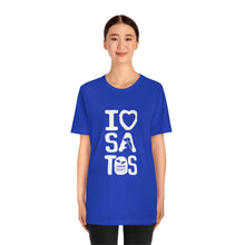 Load image into Gallery viewer, I Love  Satos (White) - Unisex Jersey Short Sleeve Tee