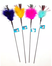 Load image into Gallery viewer, Go Cat 18" Sparkling Tickler Feather Wand Cat Toy