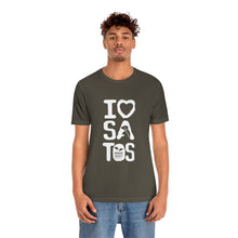 Load image into Gallery viewer, I Love  Satos (White) - Unisex Jersey Short Sleeve Tee