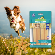 Load image into Gallery viewer, Himalayan Corporation yakySNACK 4 Oz yakyCHURRO Cheese Dog Chews
