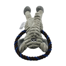 Load image into Gallery viewer, WOOZAPET Rope Dog Toy with Combination of Plush Stuffed Animal