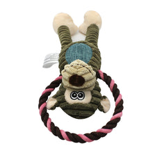 Load image into Gallery viewer, WOOZAPET Rope Dog Toy with Combination of Plush Stuffed Animal