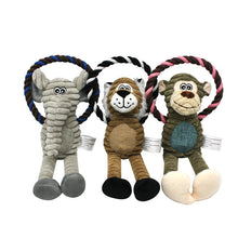 Load image into Gallery viewer, WOOZAPET Rope Dog Toy with Combination of Plush Stuffed Animal