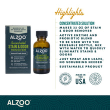 Load image into Gallery viewer, ALZOO Concentrated Enzyme-Based Sustainable Stain & Odor Remover Liquid Refill 1.1 oz