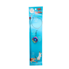 Load image into Gallery viewer, Go Cat Da Ball Stick/Wand Cat Toy with a Shiny Noisy Crinkle Ball