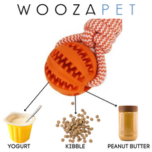 Load image into Gallery viewer, WOOZAPET Durable Rope Dog Toy with Pet Molar Bite Treat Ball | Aggressive Chewers Medium and Large Breeds