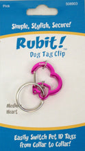 Load image into Gallery viewer, Rubit! Heart Aluminum Dog Tag Clip Medium