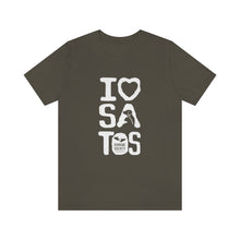 Load image into Gallery viewer, I Love  Satos (White) - Unisex Jersey Short Sleeve Tee