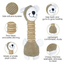 Load image into Gallery viewer, WOOZAPET Long Neck Sillies Plush Dog Toy with Squeaker