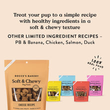 Load image into Gallery viewer, Bocce’s Bakery Soft & Chewy Cheese Recipe All-Natural Dog Treats 6 oz