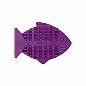 Load image into Gallery viewer, LickiMat Casper, Fish-Shaped Cat Slow Feeder Lick Mat Purple