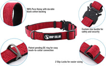 Load image into Gallery viewer, Drop Collar Natural Material Easy One Click Adjustable Dog Collar