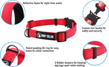 Load image into Gallery viewer, Drop Collar Reflective Nylon Dog Collar with Patent Pending Upright Leash Connection Point