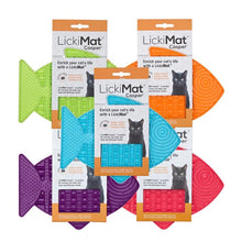Load image into Gallery viewer, LickiMat Casper, Fish-Shaped Cat Slow Feeder Lick Mat Purple