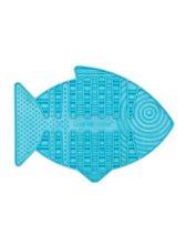 Load image into Gallery viewer, LickiMat Casper, Fish-Shaped Cat Slow Feeder Lick Mat Turquoise