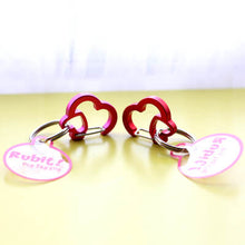 Load image into Gallery viewer, Rubit! Heart Shaped Aluminum Dog Tag Clip Small