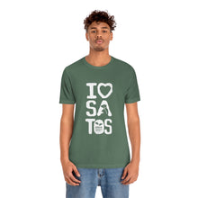 Load image into Gallery viewer, I Love  Satos (White) - Unisex Jersey Short Sleeve Tee