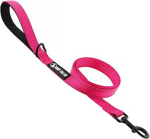 Load image into Gallery viewer, Drop Collar Reflective Nylon Leash with Sleek D-Ring for Accessories & Soft Padded Gel Handle for Comfort (Long)