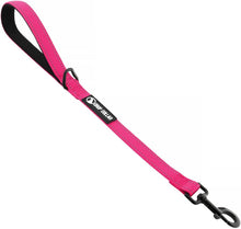 Load image into Gallery viewer, Drop Collar Reflective Nylon Leash with Sleek D-Ring for Accessories & Soft Padded Gel Handle for Comfort (Shorty)