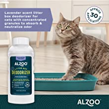 Load image into Gallery viewer, ALZOO Litter Box Deodorizer for Cats - Fresh Lavender 26oz.