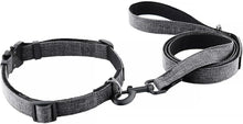 Load image into Gallery viewer, Drop Collar Natural Material Leash with Sleek D-Ring for Accessories & Soft Padded Gel Handle for Comfort (Long)