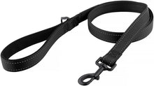 Load image into Gallery viewer, Drop Collar Reflective Nylon Leash with Sleek D-Ring for Accessories & Soft Padded Gel Handle for Comfort (Long)