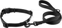Load image into Gallery viewer, Drop Collar Reflective Nylon Leash with Sleek D-Ring for Accessories & Soft Padded Gel Handle for Comfort (Long)