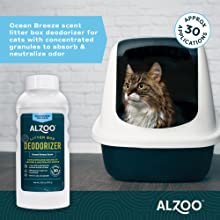 Load image into Gallery viewer, ALZOO Litter Box Deodorizer for Cats - Ocean Breeze 26oz.