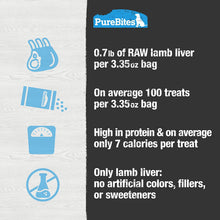 Load image into Gallery viewer, PureBites Lamb Freeze Dried Treats 3.35 oz. Bag