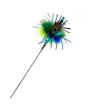Load image into Gallery viewer, Go Cat 18&quot; Peacock Sparkler Cat Toy
