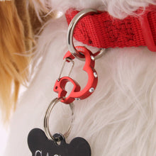 Load image into Gallery viewer, Rubit! Rhinestone Medium Heart Shaped Dog Tag Clip