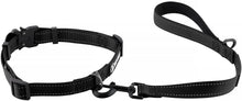 Load image into Gallery viewer, Drop Collar Reflective Nylon Leash with Sleek D-Ring for Accessories & Soft Padded Gel Handle for Comfort (Shorty)
