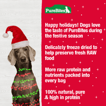 Load image into Gallery viewer, PureBites Holiday Turkey & Sweet Potato Dog Treats 2.5 oz
