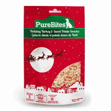 Load image into Gallery viewer, PureBites Holiday Turkey & Sweet Potato Dog Treats 2.5 oz
