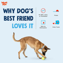 Load image into Gallery viewer, West Paw Zogoflex Toppl Treat Dispensing Dog Toy Puzzle X-Large Aqua Blue