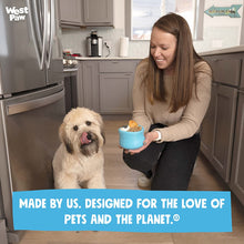 Load image into Gallery viewer, West Paw Zogoflex Toppl Treat Dispensing Dog Toy Puzzle X-Large Aqua Blue