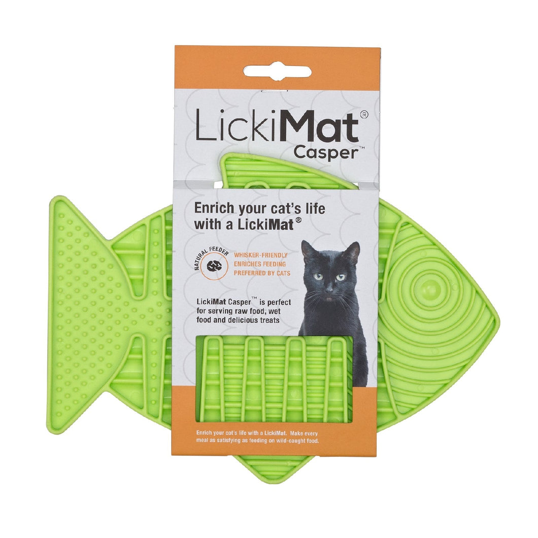 LickiMat Casper, Fish-Shaped Cat Slow Feeder Lick Mat