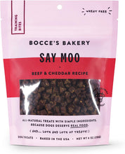 Load image into Gallery viewer, Bocce&#39;s Bakery Say Moo Beef &amp; Cheddar Training Treats 6 oz
