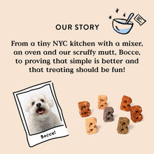 Load image into Gallery viewer, Bocce&#39;s Bakery Oven Baked Bac&#39;N Nutty Treats for Dogs PB &amp; Bacon Recipe 6 oz
